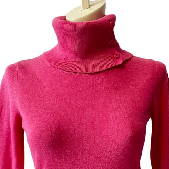 NEW Vintage Esprit Buttons Turtleneck Sweater Preppy Parisian, Size S - Picture 2 of 16